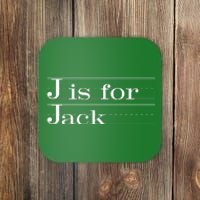 J Is For Jack Awesome Back To School Gift For Kids Coaster