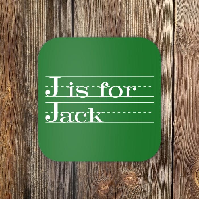 J Is For Jack Awesome Back To School Gift For Kids Coaster