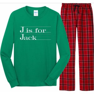 J Is For Jack Awesome Back To School Gift For Kids Long Sleeve Pajama Set