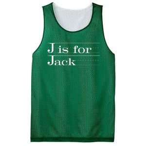 J Is For Jack Awesome Back To School Gift For Kids Mesh Reversible Basketball Jersey Tank