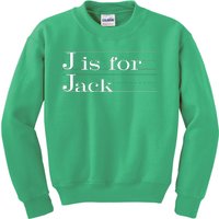 J Is For Jack Awesome Back To School Gift For Kids Kids Sweatshirt