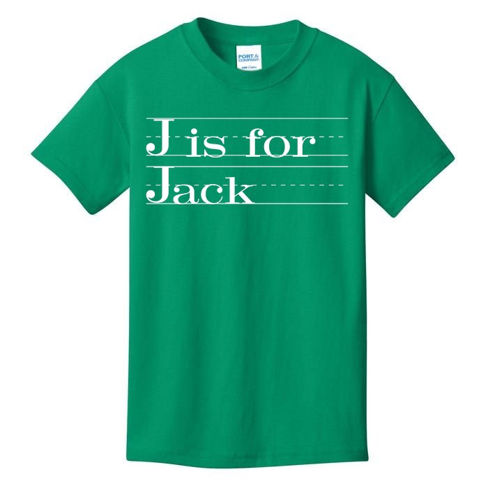 J Is For Jack Awesome Back To School Gift For Kids Kids T-Shirt