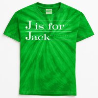 J Is For Jack Awesome Back To School Gift For Kids Kids Tie-Dye T-Shirt