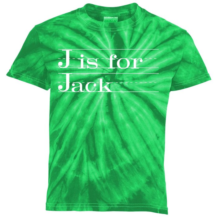 J Is For Jack Awesome Back To School Gift For Kids Kids Tie-Dye T-Shirt