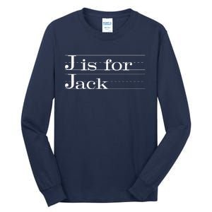 J Is For Jack Awesome Back To School Gift For Kids Tall Long Sleeve T-Shirt