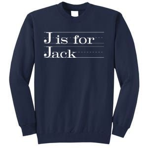 J Is For Jack Awesome Back To School Gift For Kids Tall Sweatshirt