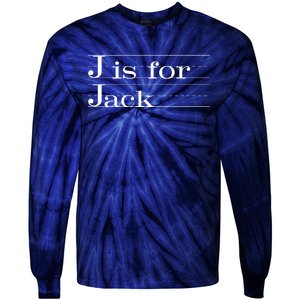 J Is For Jack Awesome Back To School Gift For Kids Tie-Dye Long Sleeve Shirt