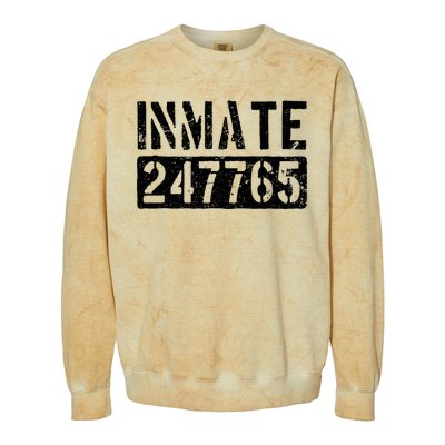 Jail Inmate Funny Prison Inmate Costume Colorblast Crewneck Sweatshirt