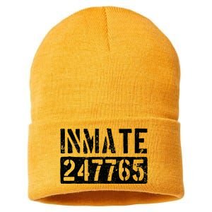 Jail Inmate Funny Prison Inmate Costume Sustainable Knit Beanie