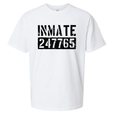 Jail Inmate Funny Prison Inmate Costume Sueded Cloud Jersey T-Shirt