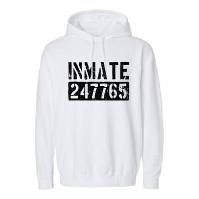 Jail Inmate Funny Prison Inmate Costume Garment-Dyed Fleece Hoodie