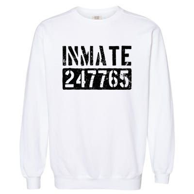 Jail Inmate Funny Prison Inmate Costume Garment-Dyed Sweatshirt