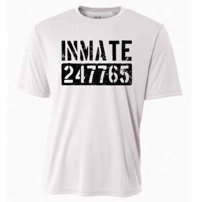 Jail Inmate Funny Prison Inmate Costume Cooling Performance Crew T-Shirt