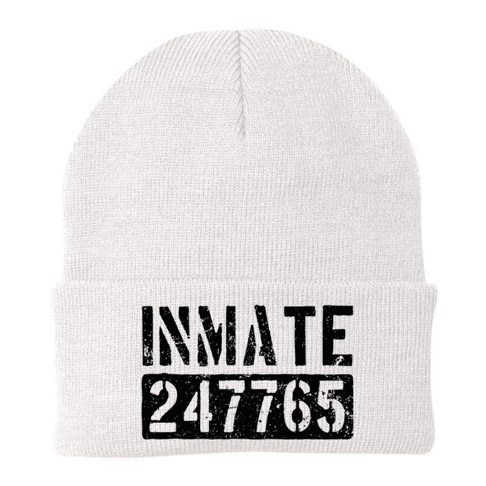 Jail Inmate Funny Prison Inmate Costume Knit Cap Winter Beanie