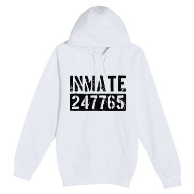 Jail Inmate Funny Prison Inmate Costume Premium Pullover Hoodie