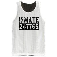 Jail Inmate Funny Prison Inmate Costume Mesh Reversible Basketball Jersey Tank