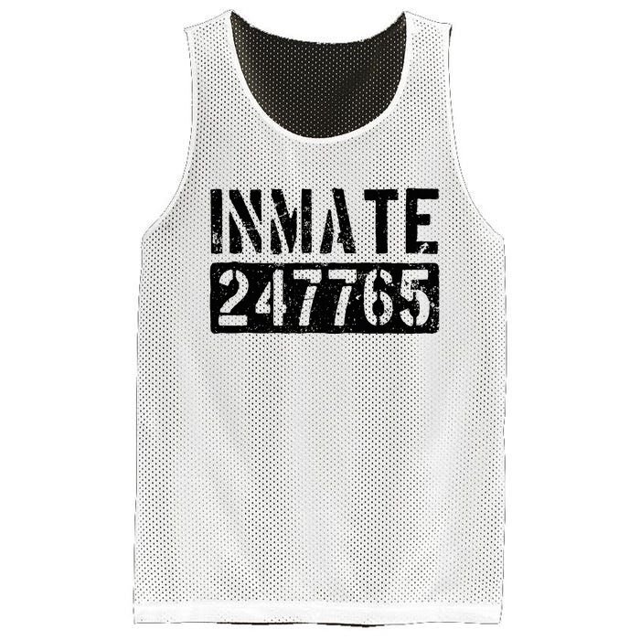 Jail Inmate Funny Prison Inmate Costume Mesh Reversible Basketball Jersey Tank