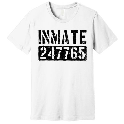 Jail Inmate Funny Prison Inmate Costume Premium T-Shirt