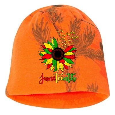 Junenth Independence Freedom Day Sunflower African Lover Cute Gift Kati - Camo Knit Beanie