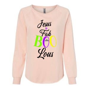 Jesus Is Fab Boo Lous Cool Gift Womens California Wash Sweatshirt