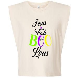 Jesus Is Fab Boo Lous Cool Gift Garment-Dyed Women's Muscle Tee