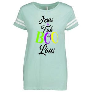 Jesus Is Fab Boo Lous Cool Gift Enza Ladies Jersey Football T-Shirt