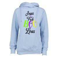 Jesus Is Fab Boo Lous Cool Gift Womens Funnel Neck Pullover Hood