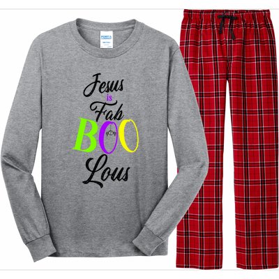 Jesus Is Fab Boo Lous Cool Gift Long Sleeve Pajama Set