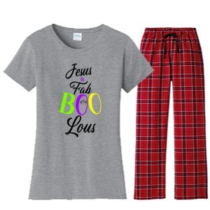 Jesus Is Fab Boo Lous Cool Gift Women's Flannel Pajama Set