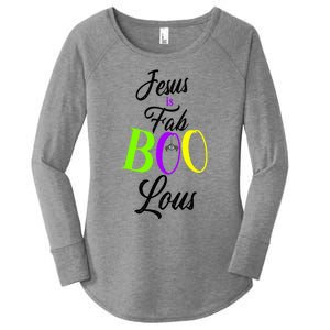 Jesus Is Fab Boo Lous Cool Gift Women's Perfect Tri Tunic Long Sleeve Shirt