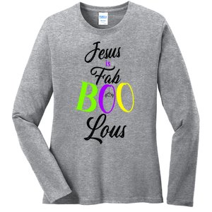 Jesus Is Fab Boo Lous Cool Gift Ladies Long Sleeve Shirt