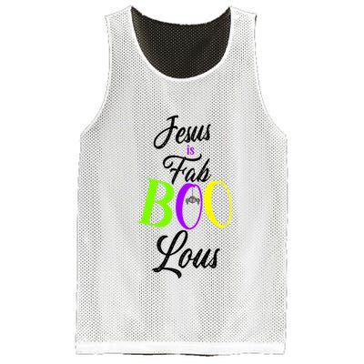 Jesus Is Fab Boo Lous Cool Gift Mesh Reversible Basketball Jersey Tank
