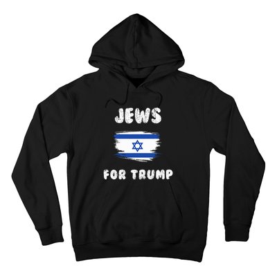 Jewish Israel Flag Jews for Trump  Hoodie