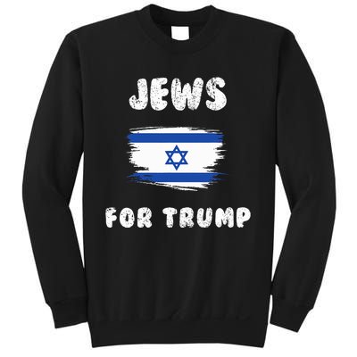 Jewish Israel Flag Jews for Trump  Sweatshirt