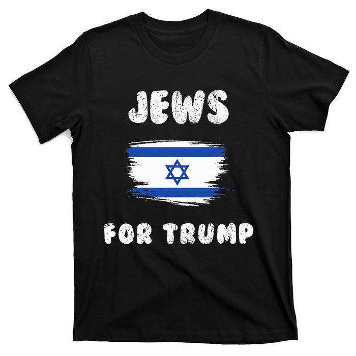 Jewish Israel Flag Jews for Trump  T-Shirt