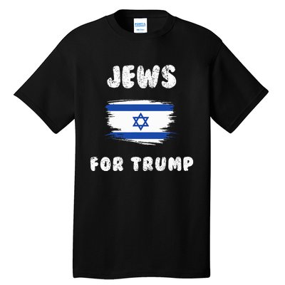 Jewish Israel Flag Jews for Trump  Tall T-Shirt