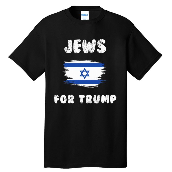 Jewish Israel Flag Jews for Trump  Tall T-Shirt