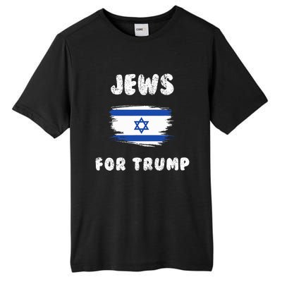 Jewish Israel Flag Jews for Trump  Tall Fusion ChromaSoft Performance T-Shirt