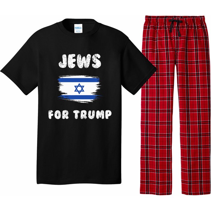 Jewish Israel Flag Jews for Trump  Pajama Set