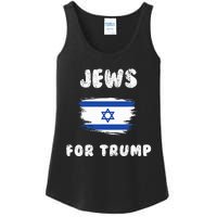 Jewish Israel Flag Jews for Trump  Ladies Essential Tank