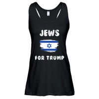 Jewish Israel Flag Jews for Trump  Ladies Essential Flowy Tank