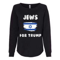 Jewish Israel Flag Jews for Trump  Womens California Wash Sweatshirt