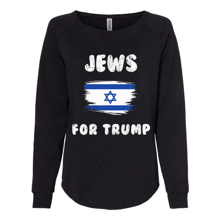 Jewish Israel Flag Jews for Trump  Womens California Wash Sweatshirt