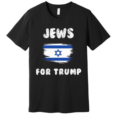 Jewish Israel Flag Jews for Trump  Premium T-Shirt