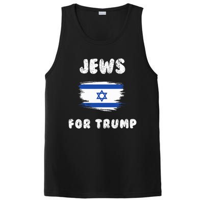 Jewish Israel Flag Jews for Trump  PosiCharge Competitor Tank