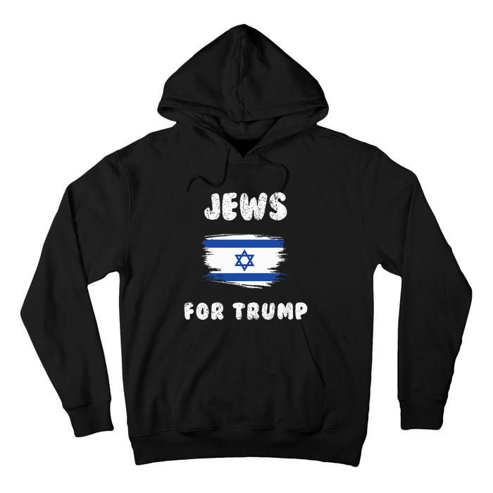 Jewish Israel Flag Jews for Trump  Tall Hoodie