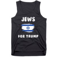 Jewish Israel Flag Jews for Trump  Tank Top