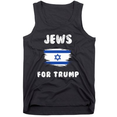 Jewish Israel Flag Jews for Trump  Tank Top