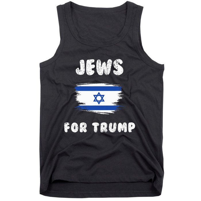 Jewish Israel Flag Jews for Trump  Tank Top