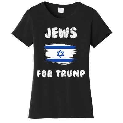 Jewish Israel Flag Jews for Trump  Women's T-Shirt